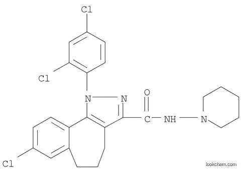 Molecular Structure of 494844-07-4 (N-PIPERIDINYL-[8-CHLORO-1-(2,4-DICHLOROPHENYL)-1,4,5,6-TETRAHYDROBENZO-[6,7]CYCLOHEPTAL[1,2-C]PYRAZOLE-3-CARBOXAMIDE)